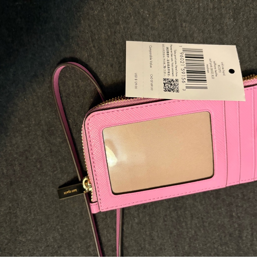 Kate Spade Pink card/ID holder lanyard - Picture 3 of 3
